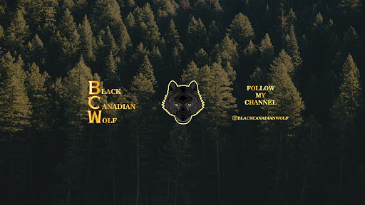 Black Canadian Wolf banner