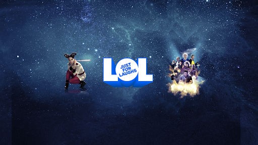 LOL JUST FOR LAUGHS banner