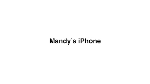 Mandy's iPhone banner