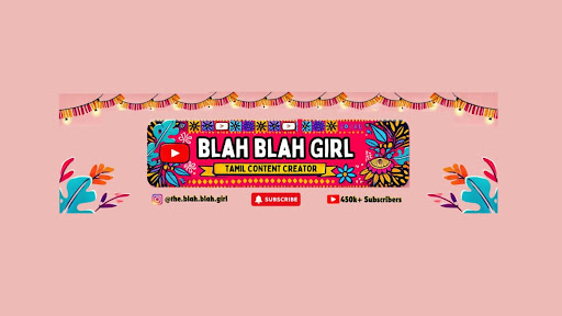 The blah blah girl banner