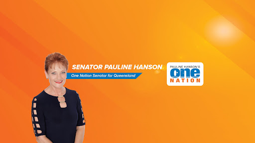 Pauline Hanson's Please Explain banner