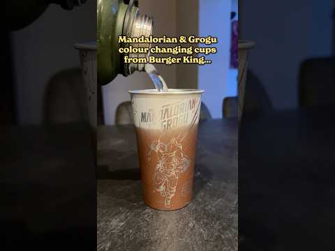 How does this cup change colour with clear water!? #themandalorian thumbnail