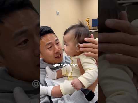 Dad can’t wait to be heard by his baby?❤️ thumbnail