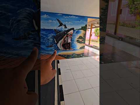 temon menghilang di kolam ikan muncul di mulut hiu #trendingshorts thumbnail