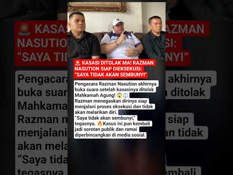 🚨 Kasasi Ditolak MA! Razman Nasution Siap Dieksekusi: “Saya Tidak Akan Sembunyi” thumbnail