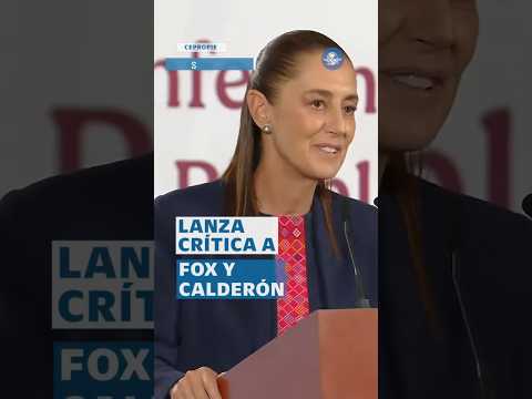 Sheinbaum responde a Fox y Calderón por apoyo a Maru Campos #shorts thumbnail