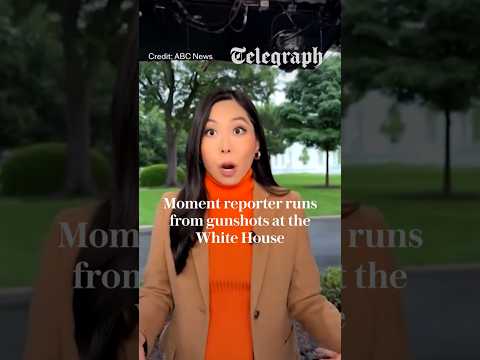 Moment reporter runs from gunshots at the White House thumbnail