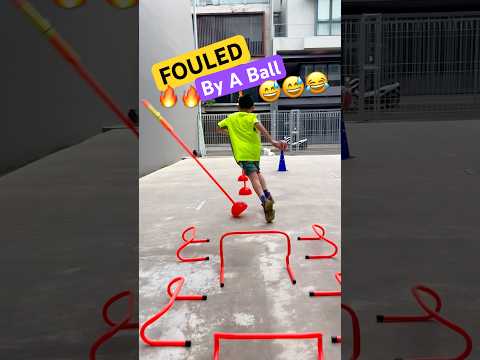 A BALL FOULED ME 😂 AGILITY TRAINING 🔥 LETS GO #shorts #speedandagility #speedup thumbnail