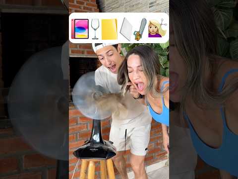 Qual item a hélice do ventilador vai cortar?!😱 #shorts #challenge thumbnail