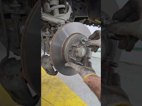 Gmc front brake service install new brake pads and rotor resurfacing #automotive #mechanic #shorts thumbnail
