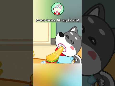 ¡Manos Sucias, NO hay Comida! - Hábitos Saludables con Wolfoo #shorts thumbnail