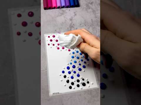 Creating Abstract Art Using Only a Napkin! 🤯🧻 Would you try this technique? 👀 thumbnail