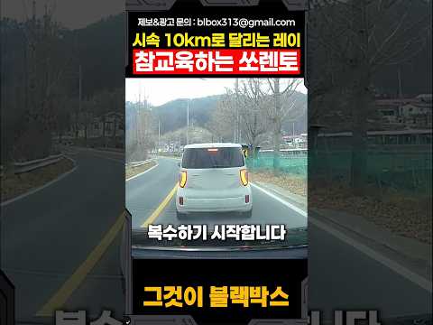 시속 10km 달리는 레이 참교육하는 쏘렌토 thumbnail