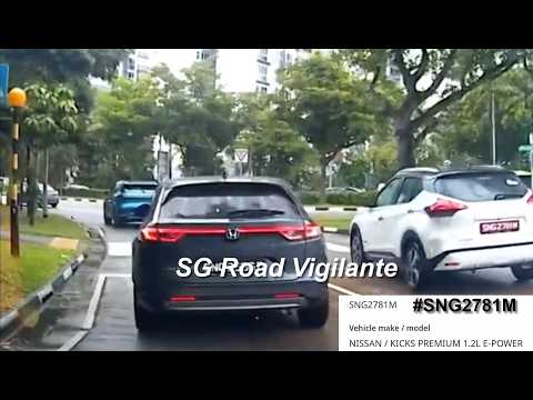 16may2026 #SNG2781M nissan kicks fail to  give way and stop at zebra crossing hit cyclist thumbnail