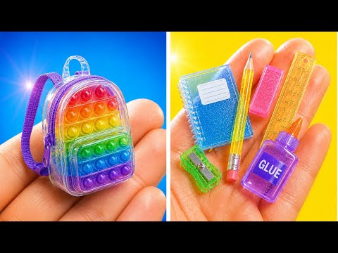 Kerajinan sekolah mini yang harus dicoba! ?✏️ DIY perlengkapan mini & trik sekolah jenius thumbnail