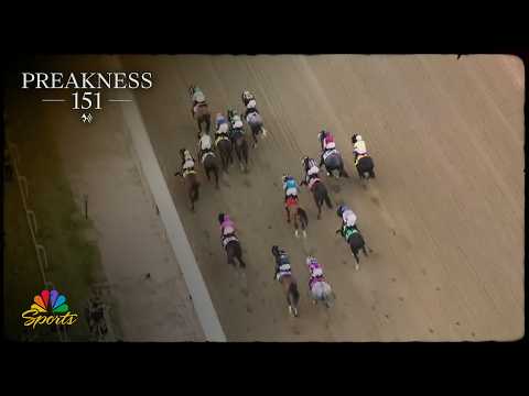 Overhead view of Napoleon Solo's surge to win the 151st Preakness Stakes | NBC Sports thumbnail