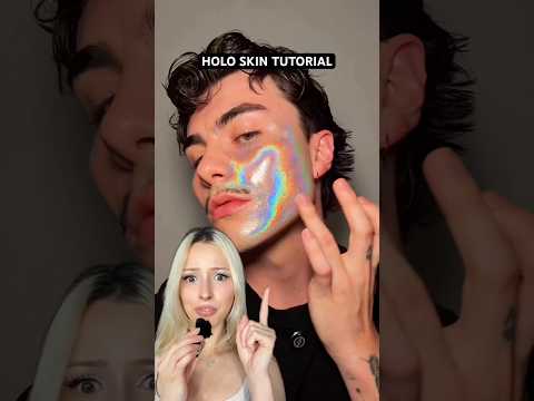Holographic Skin in 30 Seconds 💿 Viral Makeup Trend thumbnail