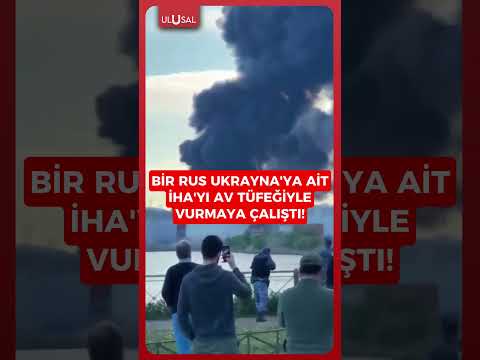 Bir Rus Ukrayna'ya ait İHA'yı av tüfeğiyle vurmaya çalıştı! #shorts #rusya #ukrayna #keşfet thumbnail