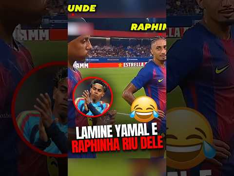 YAMAL NÃO AGUENTOU SEGURAR A RISADA 😂🔥 #futebol #lamineyamal #raphinha thumbnail