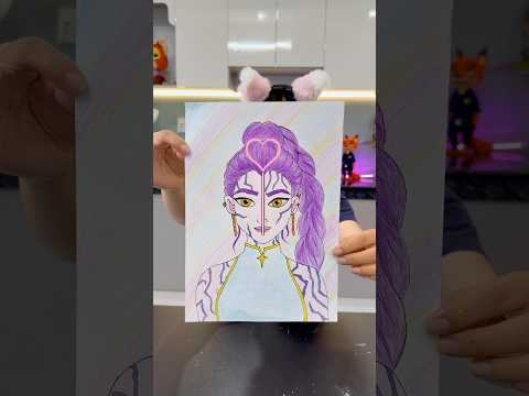 Do you know how to draw Rumi like this? 🖌️🤩 #shorts #kpopdemonhunters #drawing thumbnail