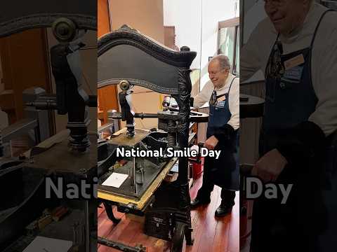 Howard letterpress prints a guy smiling so he doesn’t have to for National Smile Day (May 31) thumbnail