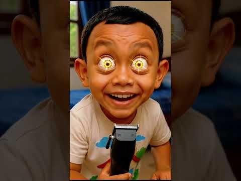 Ayah tidur,aku botakin ? #shorts thumbnail