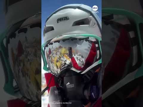 Recent footage shows abandoned tents and trash on Mount Everest thumbnail
