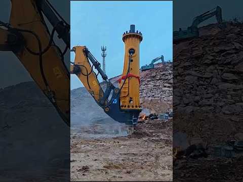 hydraulic rock breaker 😲 Good tools and machinery make work easy #shorts thumbnail