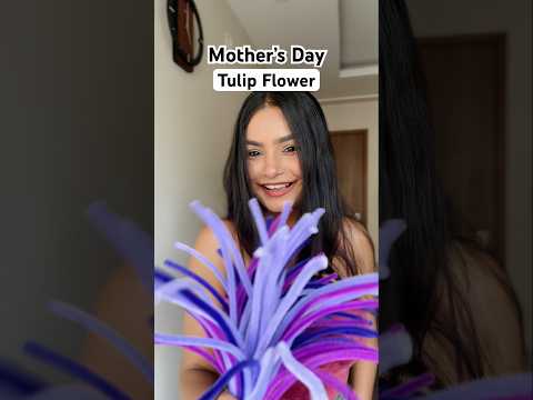 DIY Mothers Day Tulip Flower? #crafteraditi #handmade #DIY #tulip #shorts #mothersday @CrafterAditi thumbnail