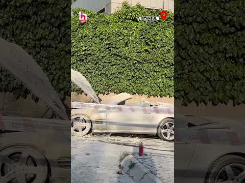 Şişli’de otomobil yangını! Araç seyir halindeyken alevlere teslim oldu! #shorts thumbnail