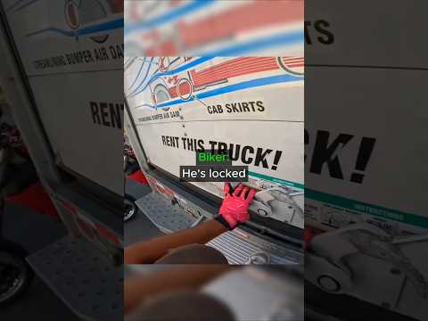 Biker LOCKS His Friend in a Truck ? thumbnail