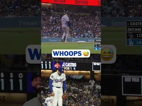 Shohei Ohtani bows to Freddie Freeman after he keeps pickoff throw from getting away 😂 (Dodgers) thumbnail