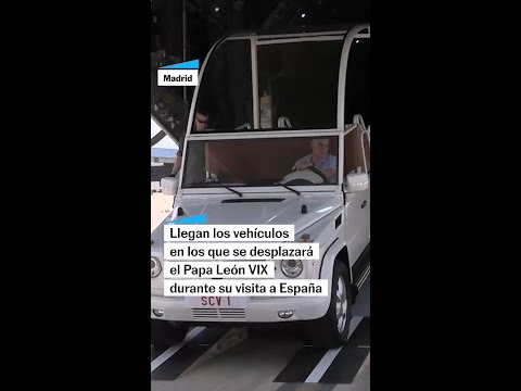 Llega el 'papamóvil', el vehículo que utilizará León XIV durante su visita a España #shorts thumbnail