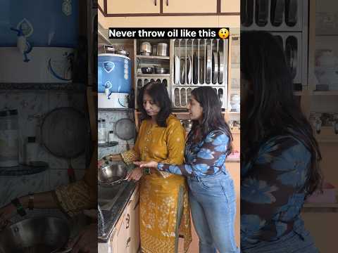 "Don't clog wash basin with waste oil." 😊😲🤩 #relatable #trending #shorts thumbnail