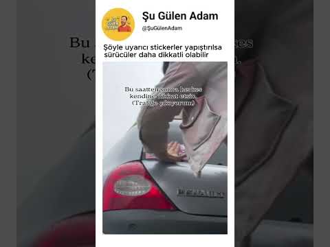 Arabasına uyarıcı sticker yapıştıran ablamız thumbnail