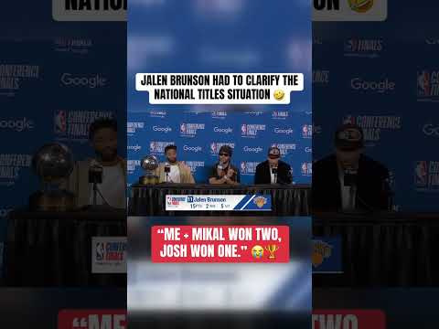Jalen Brunson had to make sure the reporter got the score right 😂 thumbnail