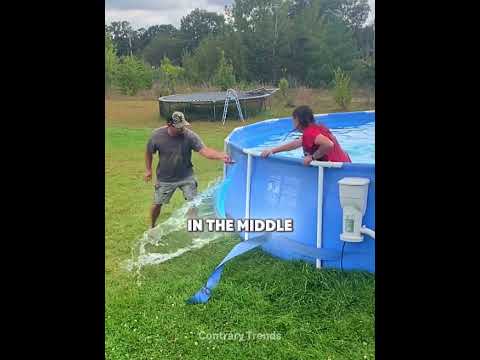 They Turned A Broken Pool Into A Waterslide ? thumbnail