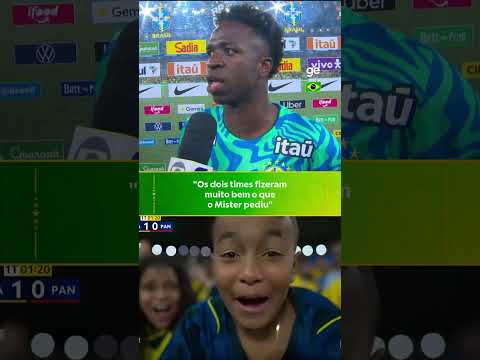 VINI JR. COMENTA ATUAÇÃO DO BRASIL NA GOLEADA SOBRE O PANAMÁ | #shorts | ge.globo thumbnail