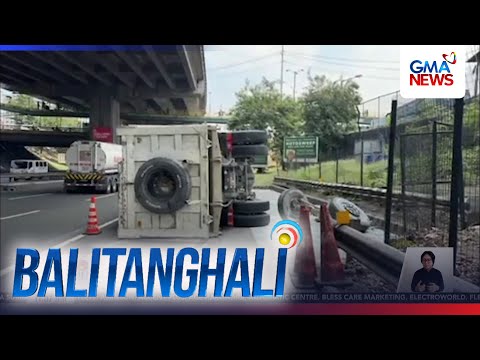 3, sugatan matapos tumagilid ang isang truck sa SLEX Bicutan | Balitanghali thumbnail