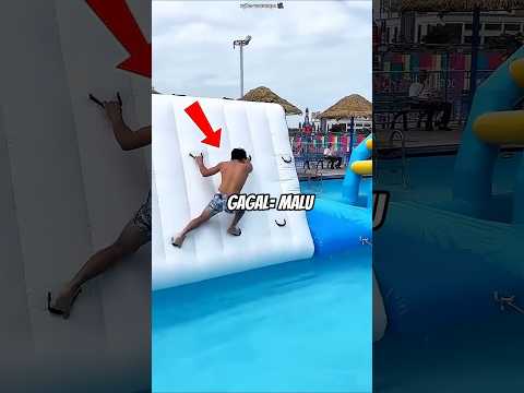 Tantangan Waterpark Ini Ngeri🤔 Dia Nyaris Gagal!.#shortvideo thumbnail