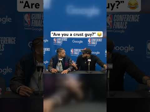 Josh Hart asks KAT if he eats the crust of the pizza ? thumbnail