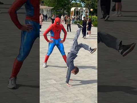 Spider-Man or the boy is cooler?🤔 #spiderman thumbnail