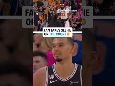 Fan SHOCKS players by BARGING in the BASKETBALL COURT 👀 | Knicks vs Spurs #nbamoments #NBAonPrime thumbnail