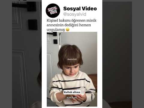 Kişisel bakım öğrenen minik annesinin dediğini hemen uygulamış ? thumbnail