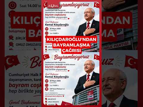 CHP Genel Başkanı Kemal Kılıçdaroğlu'ndan bayramlaşma çağrısı #shorts #keşfet #chp #kılıçdaroğlu thumbnail