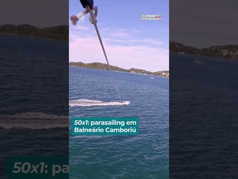 50x1: parasailing em Balneário Camboriú | #DomingoEspetacular #shorts thumbnail