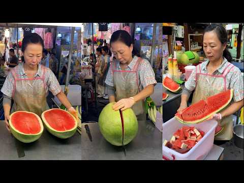 Best Fruit Juice! Taiwanese Giant Watermelon Juice thumbnail