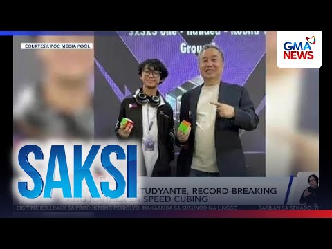 15 anyos na estudyante, record-breaking ang naitala sa speed cubing | Saksi thumbnail