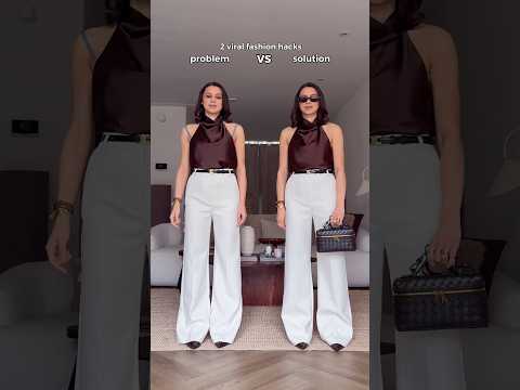 2 viral hacks you need to know 🤯 | 1. Cropped top hack - 2. How to fix bra straps | Subscribe 🤍 thumbnail