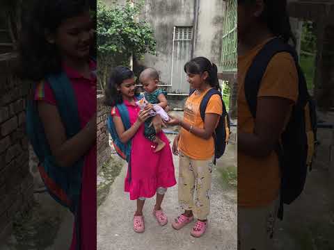 Bhai behen ka pyar 😍 village family life#kritikachannel#shorts#viral#trending#school thumbnail